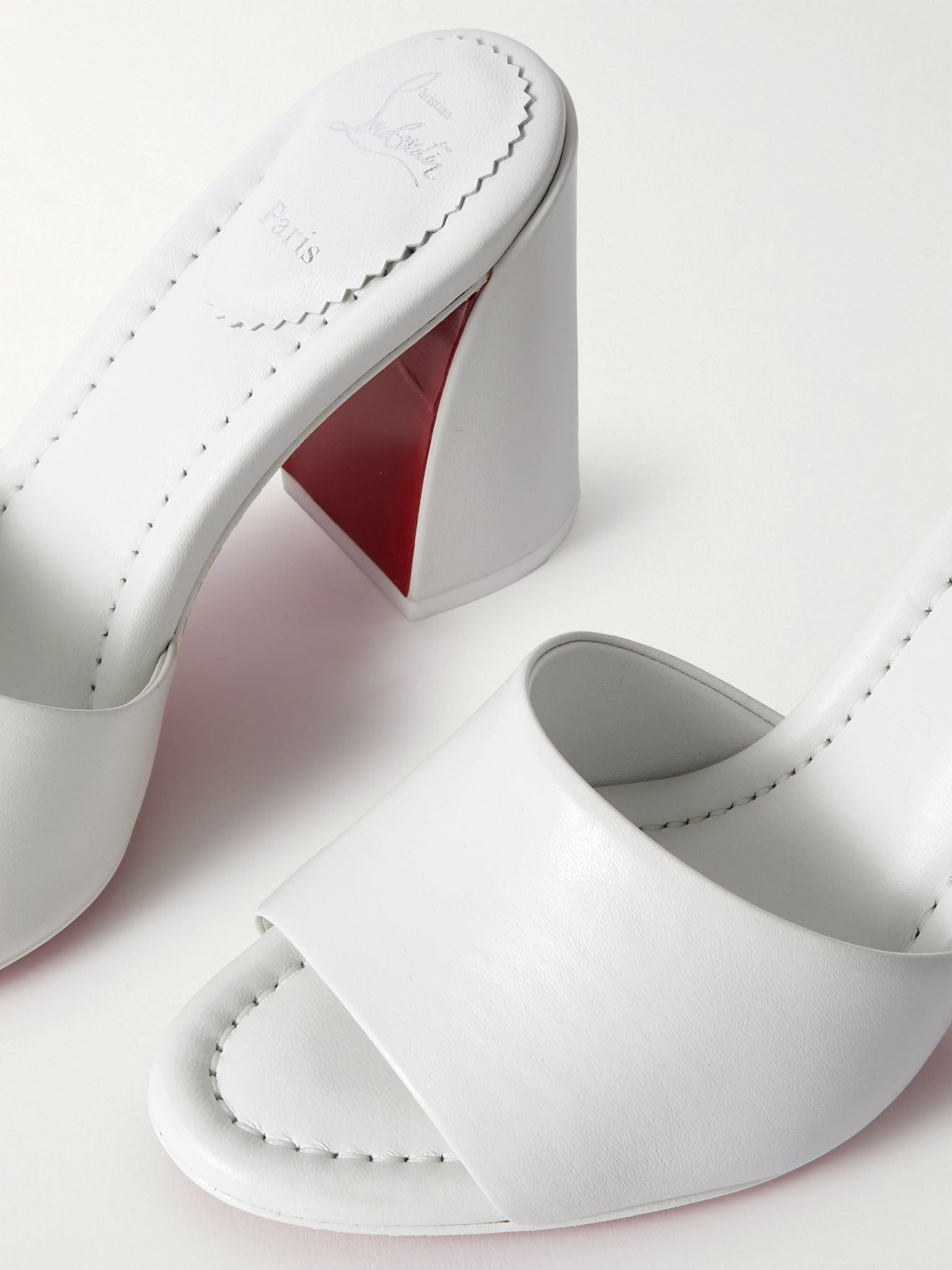 Jane leather mules White - 4
