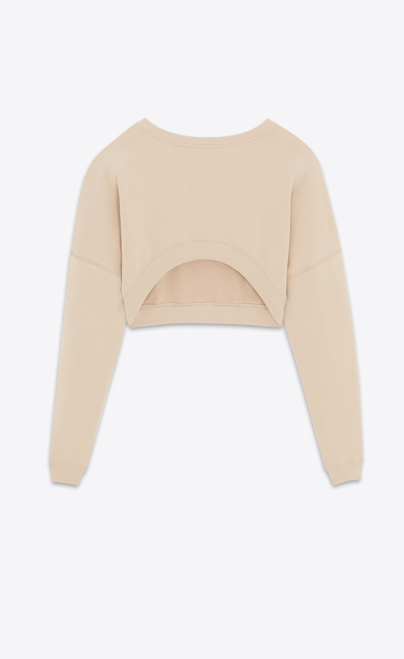 SAINT LAURENT saint laurent cropped sweatshirt outlook