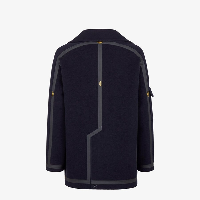 FENDI Blue cashmere coat outlook