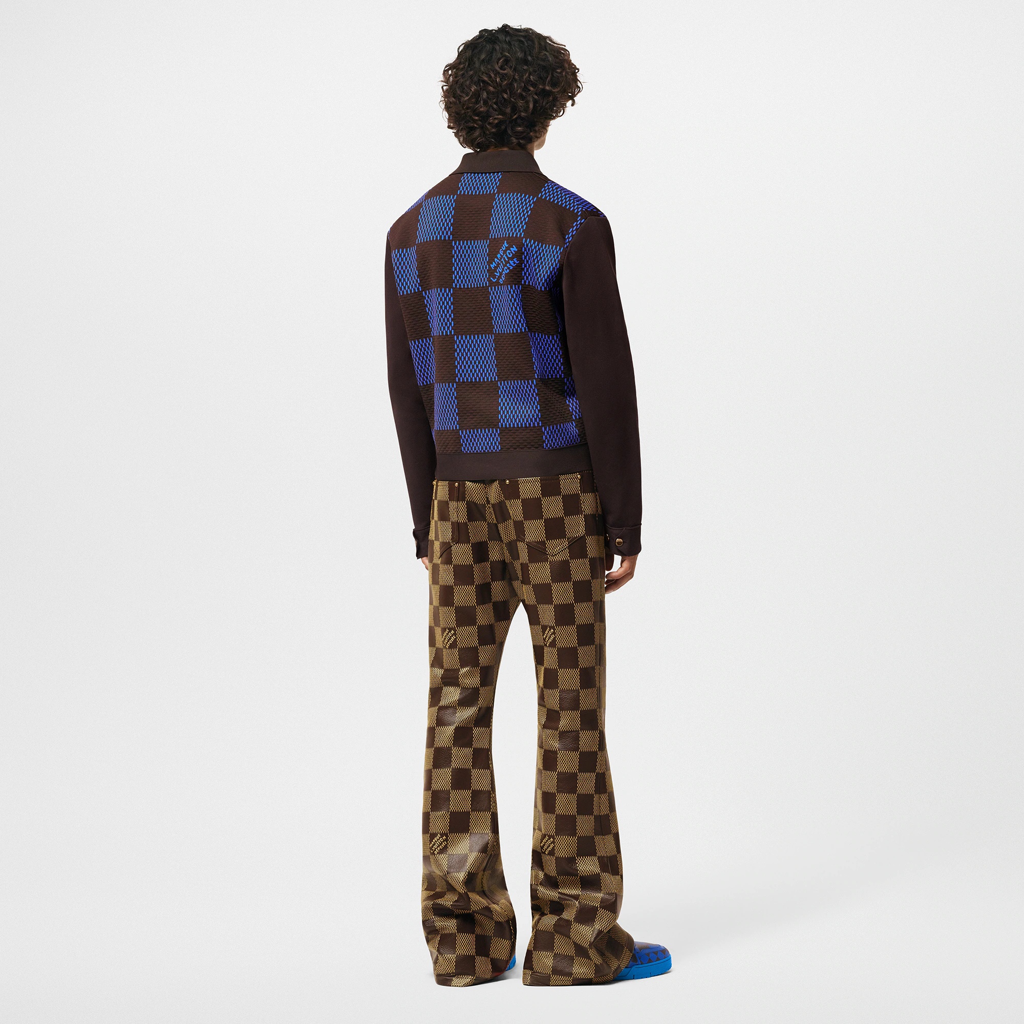 Damier Jacquard Workwear Cardigan - 3