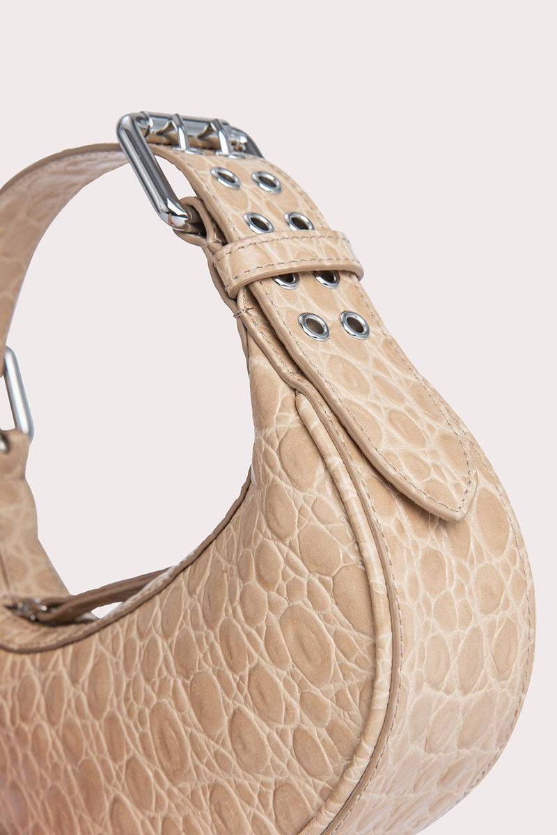Mini Soho Kraft Circular Croco Embossed Leather 5