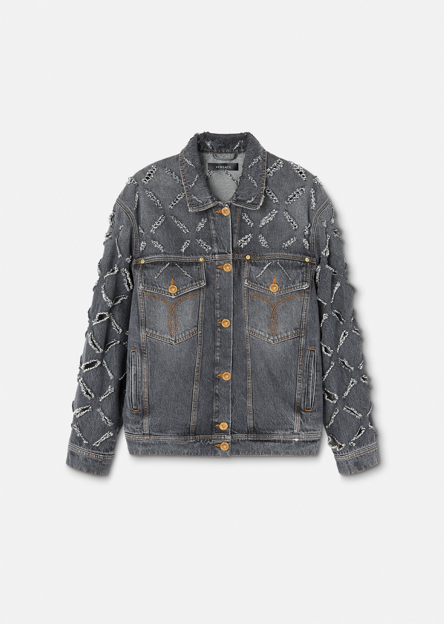Slashed Denim Jacket - 1