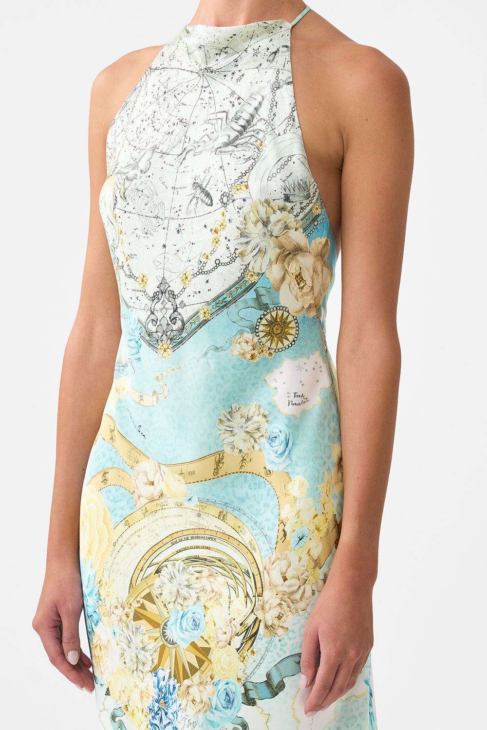 HALTER CHAIN SLIP DRESS - 5