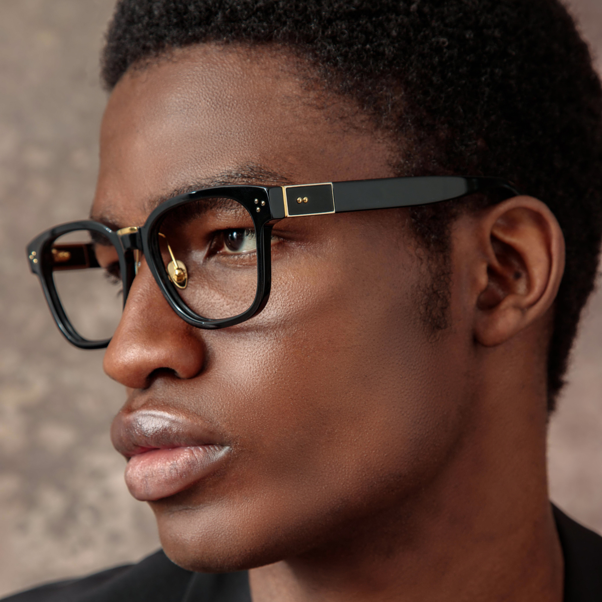 MEN'S CEDRIC A RECTANGULAR OPTICAL FRAMES IN BLACK - 3