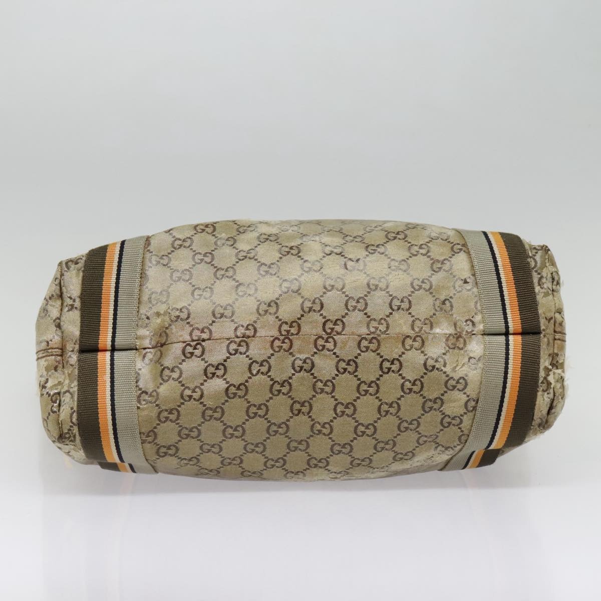 GUCCI GG Canvas Sherry Line Tote Bag Coated Canvas Gold Orange - 14