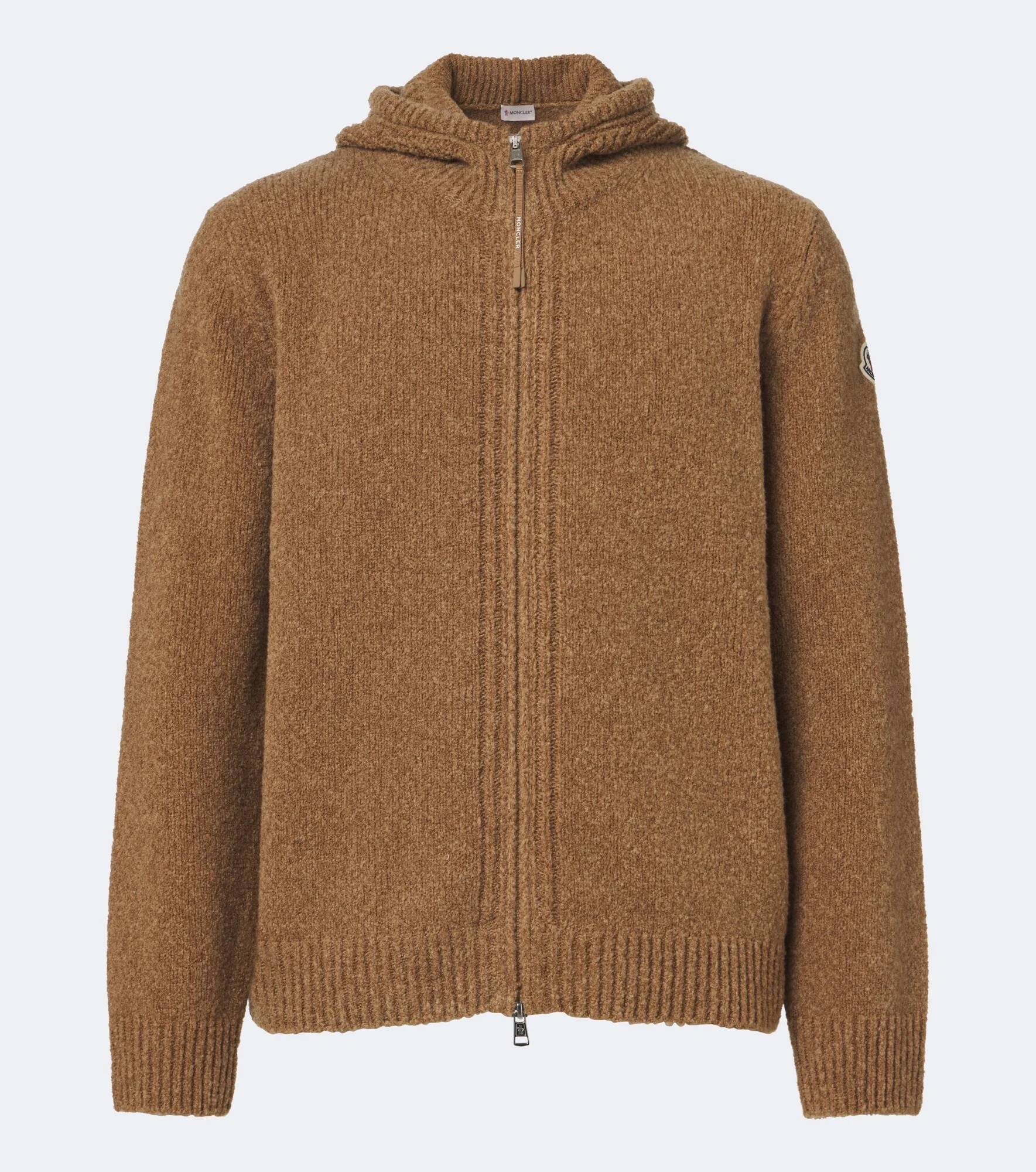 Bouclé wool-blend zip-up hoodie - 1