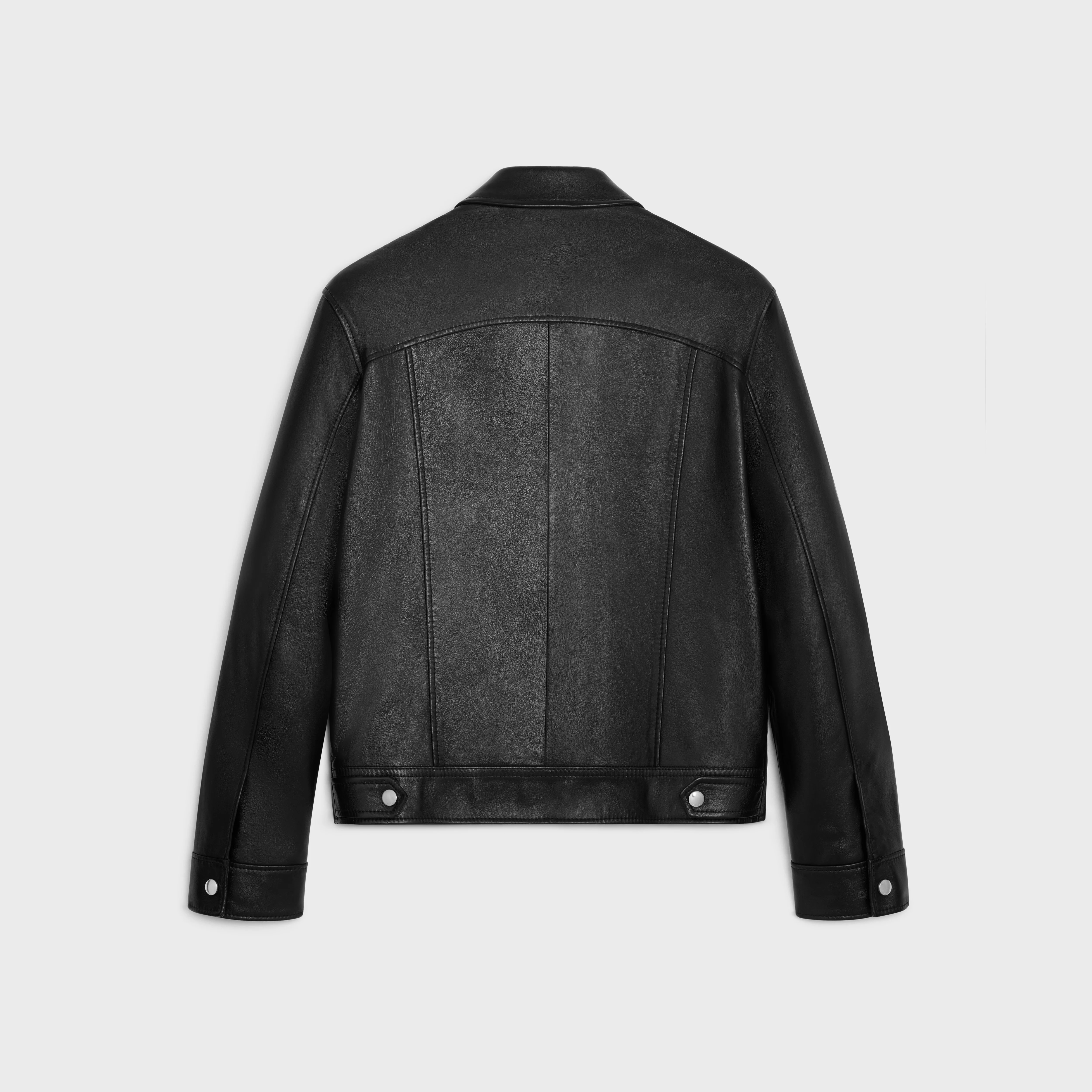 straight blouson jacket in soft lambskin - 2