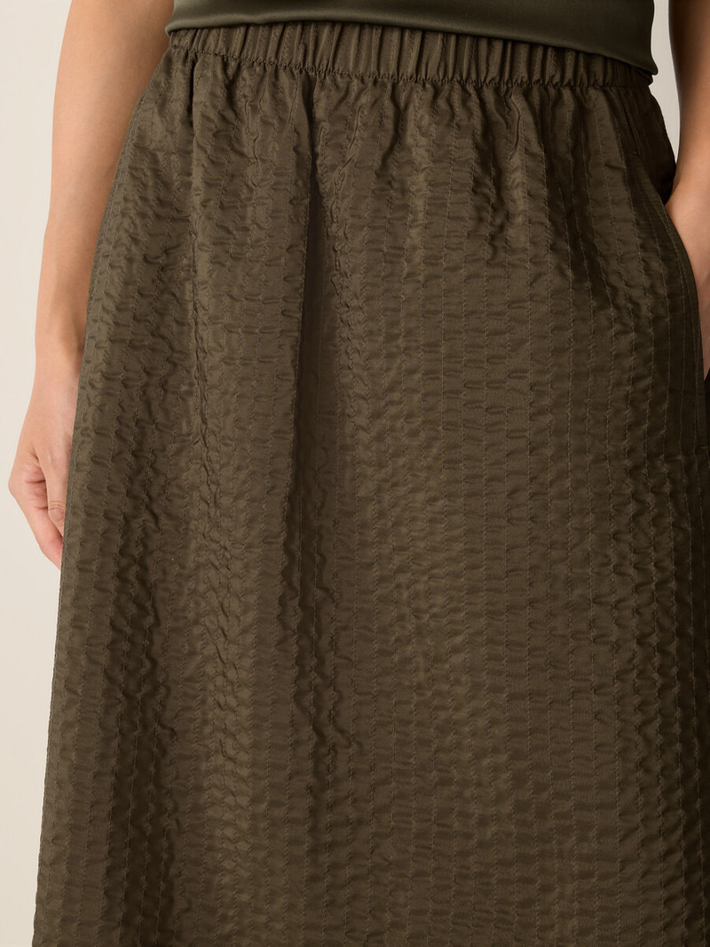 Quilted Silk A-Line Skirt 5
