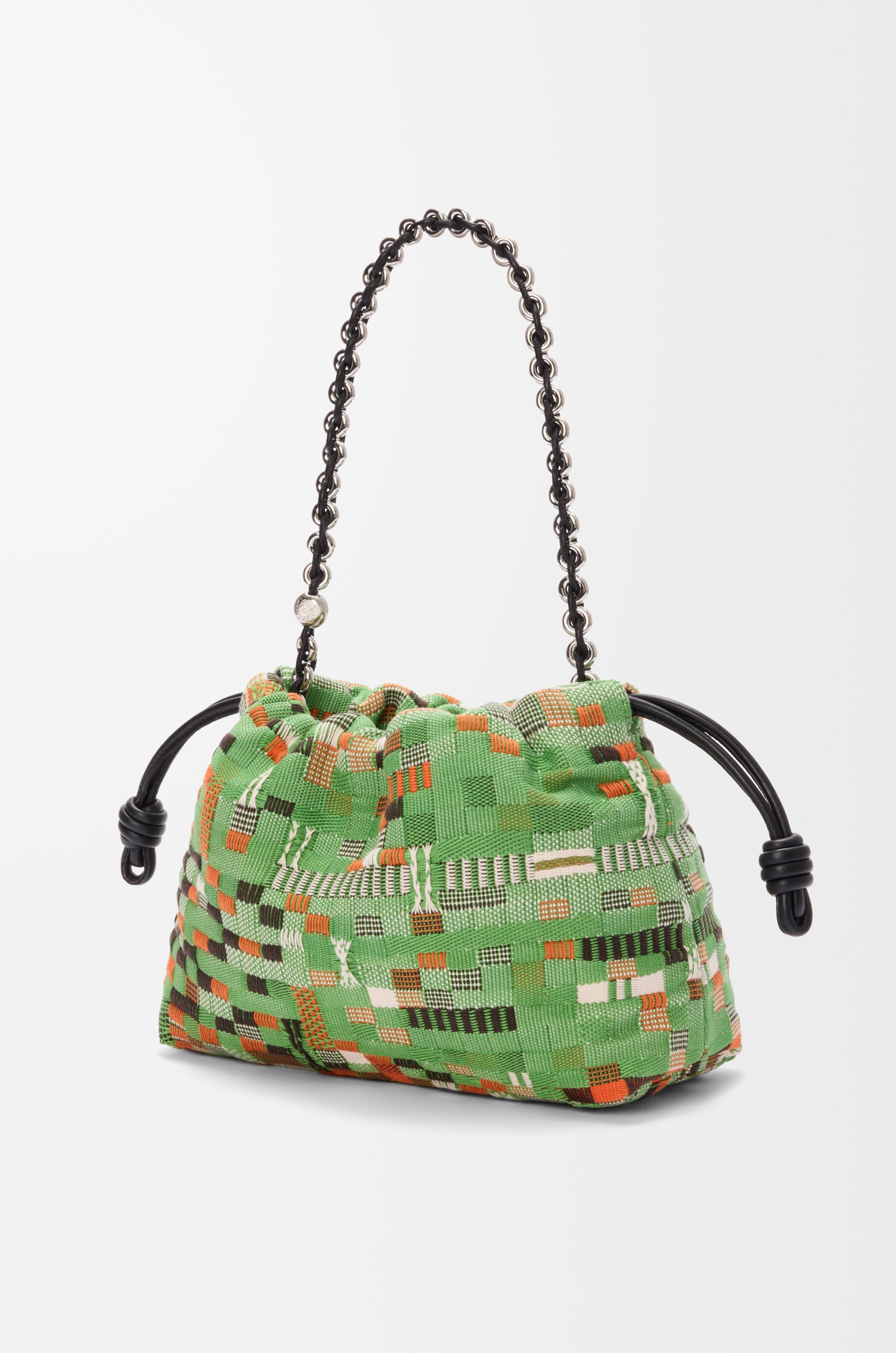 Medium Flamenco purse in embroidered textile - 5