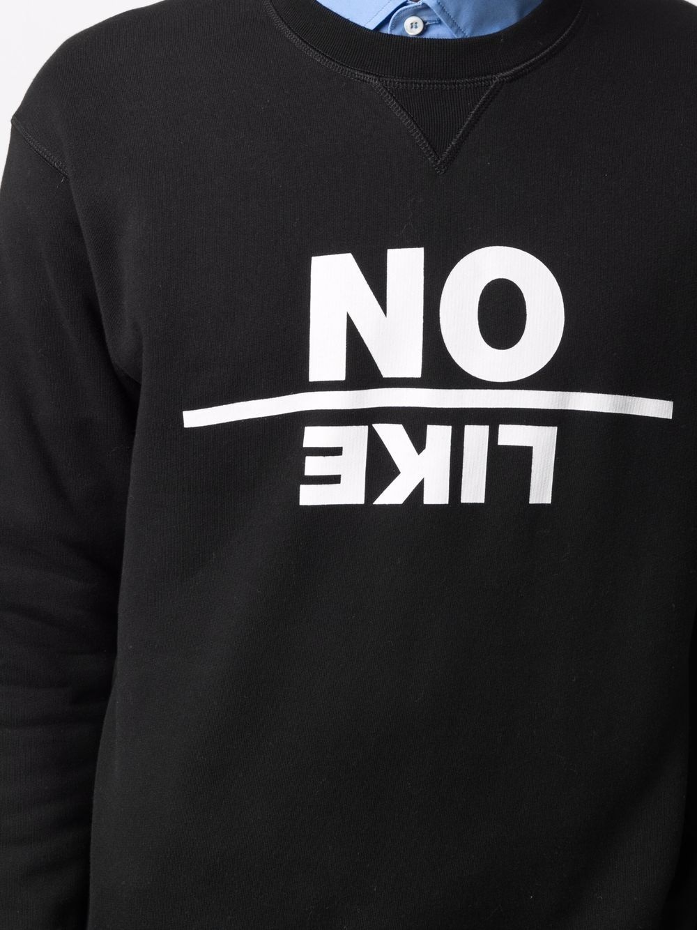 slogan-print sweatshirt - 5