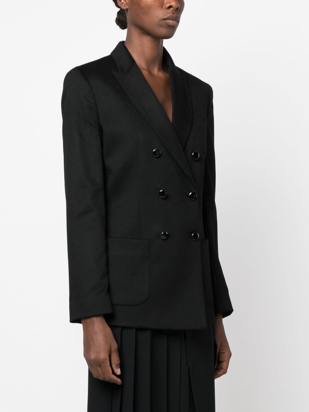 peak-lapels double-breasted blazer - 3