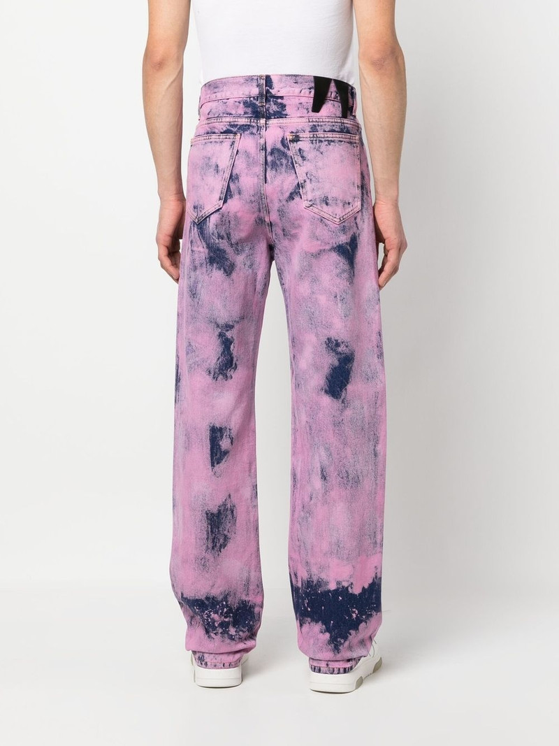 tie-dye straight-leg jeans 4