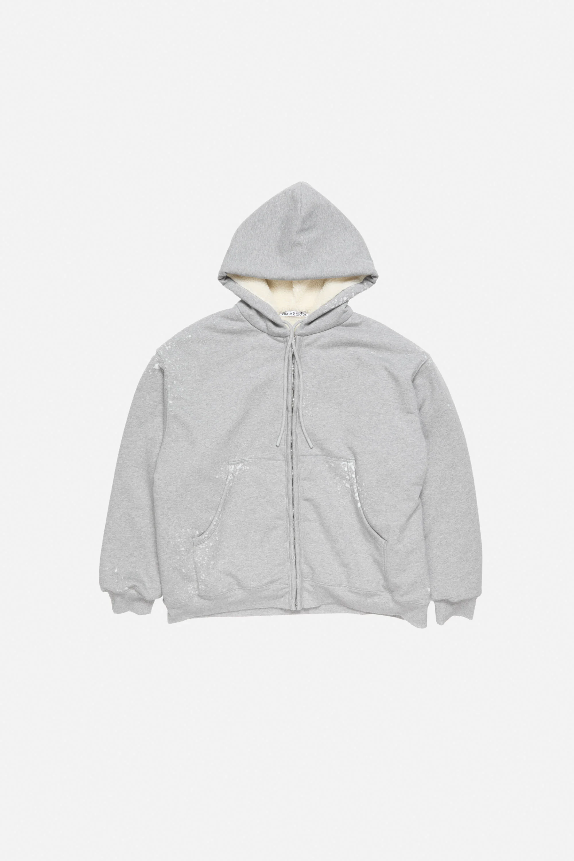 Hooded zipper sweater - Grey Melange - 1