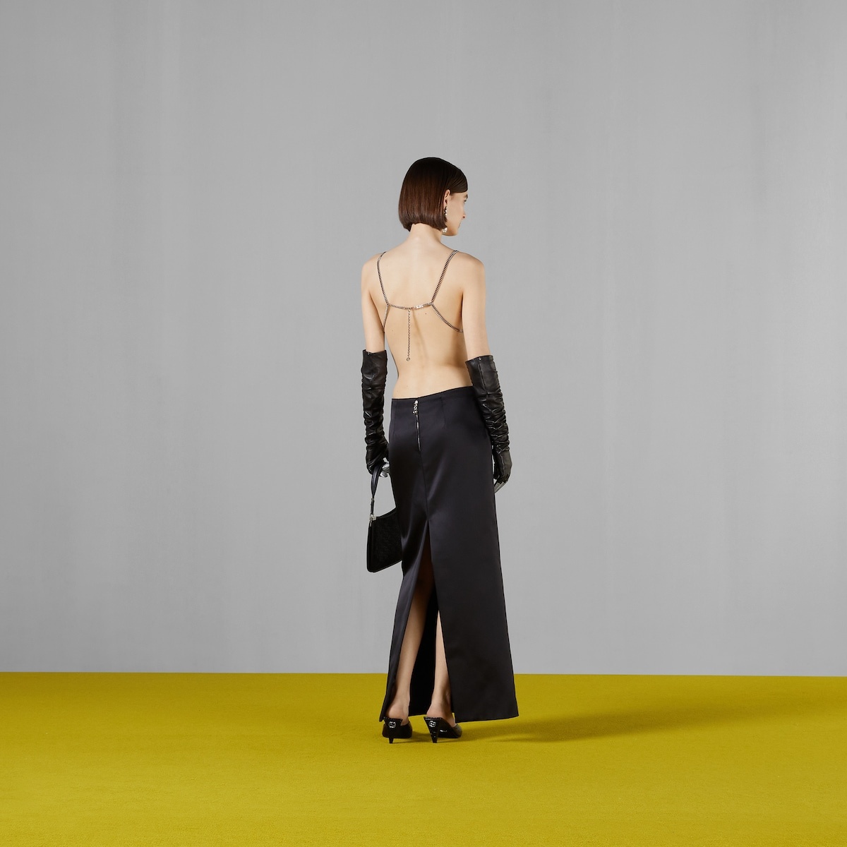 Silk skirt with Interlocking G - 3