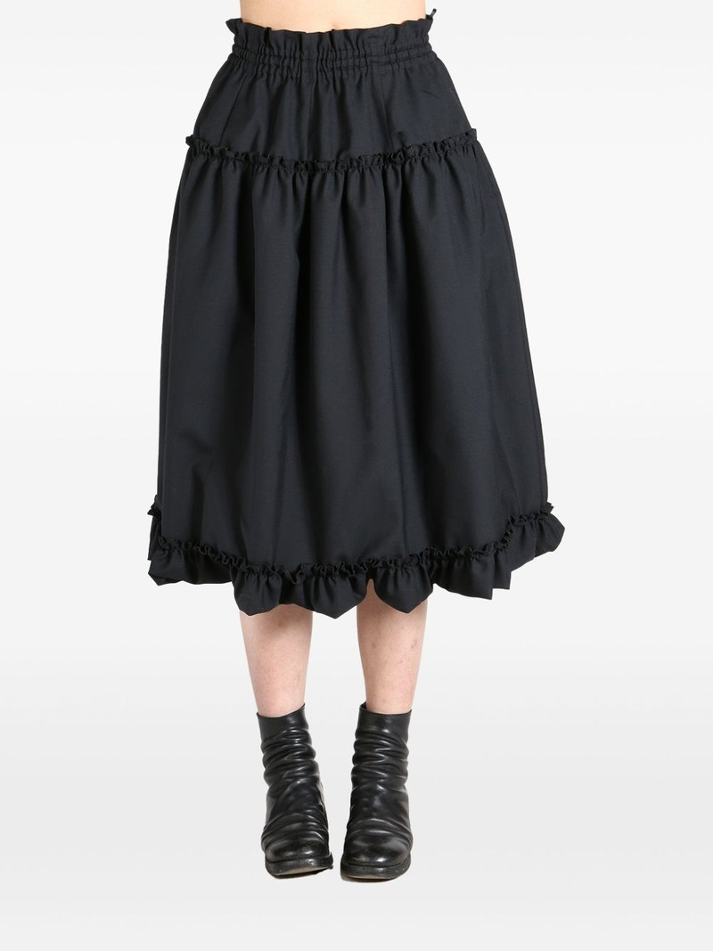 Noir Kei Ninomiya wool midi skirt outlook