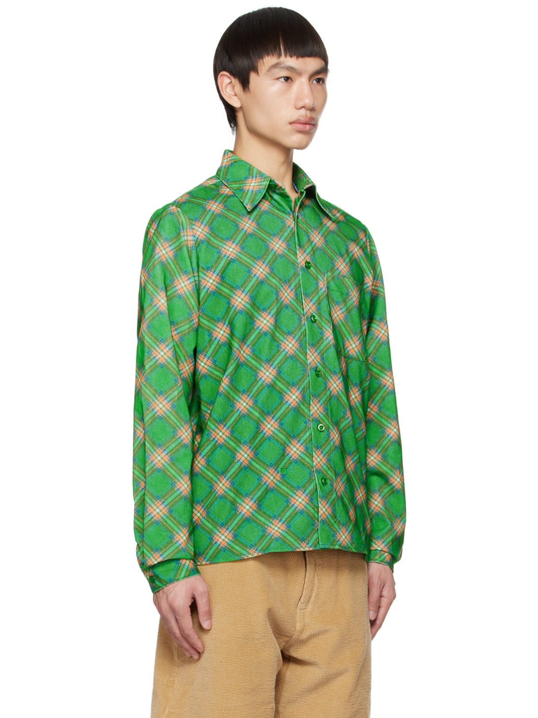 Green Plaid Shirt - 2