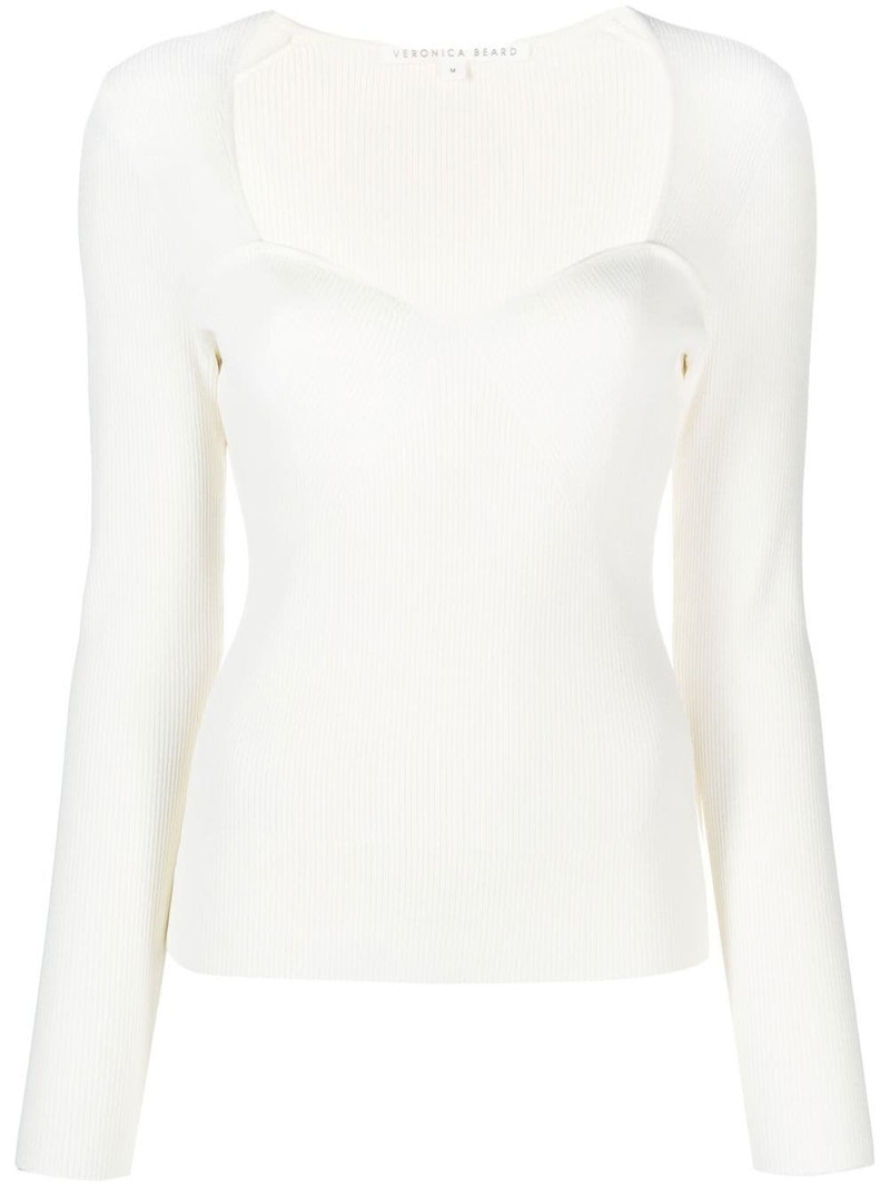 sweetheart ribbed knit top 1