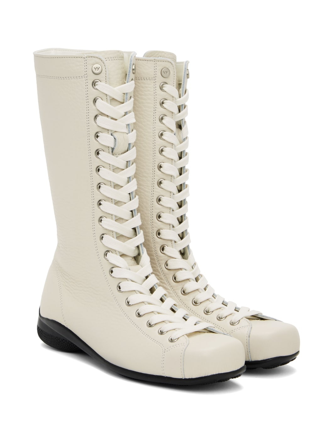 Off-White Lace Up Training Boots - 4