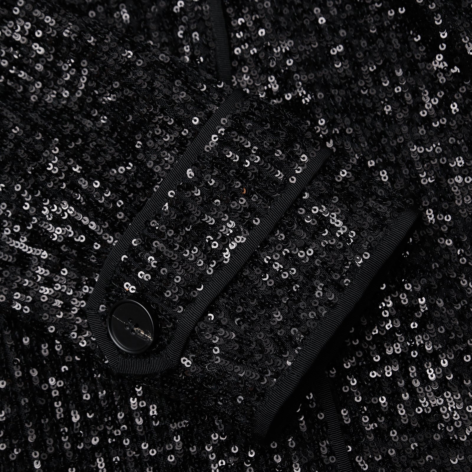 Black Sequin Coat - 6
