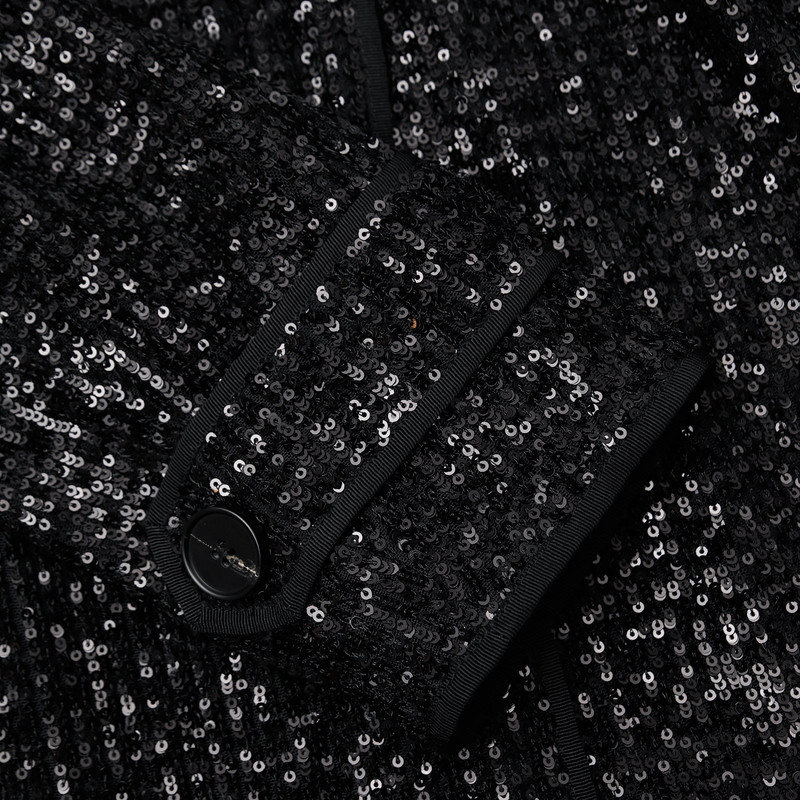 Black Sequin Coat 6