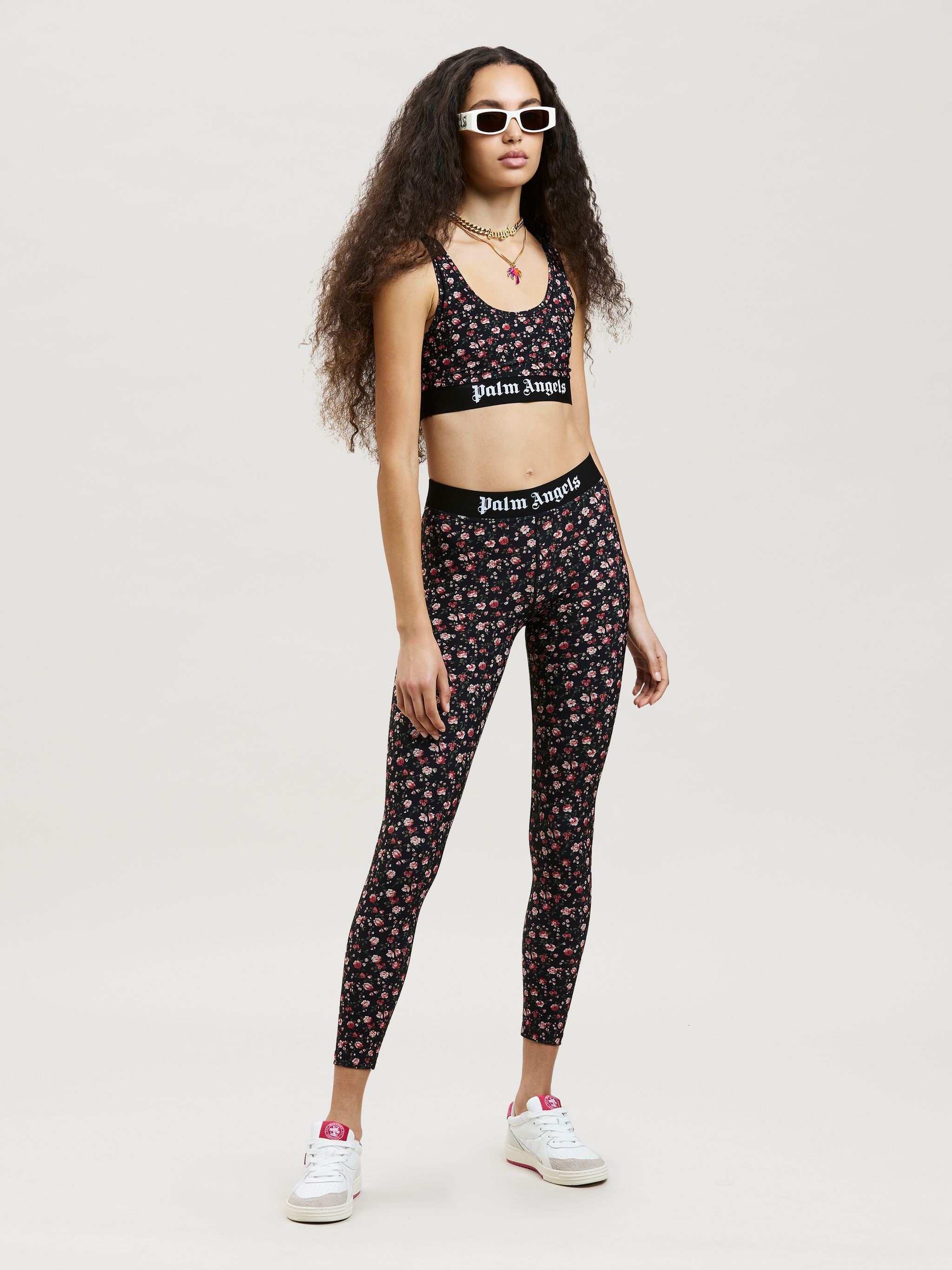 FLOWER PRINT CLASSIC LOGO LEGGINS - 2