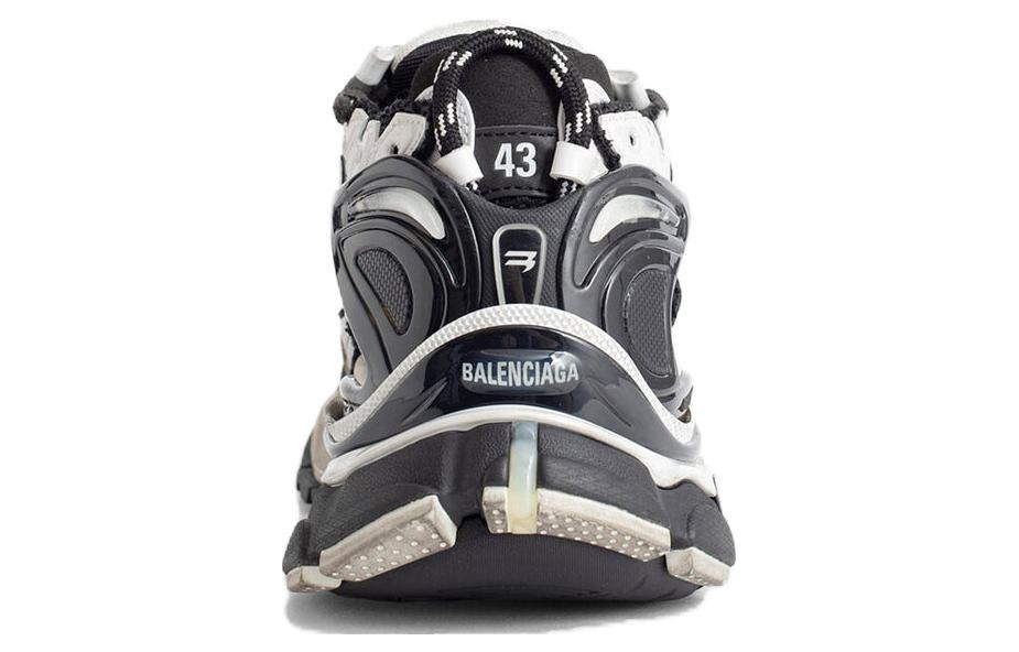 Balenciaga Runner Sneakers 'Black and White Mesh and Nylon' 772774W3RMU9010 - 3