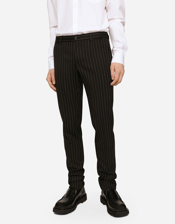 Double-breasted pinstripe stretch wool Sicilia-fit suit - 6