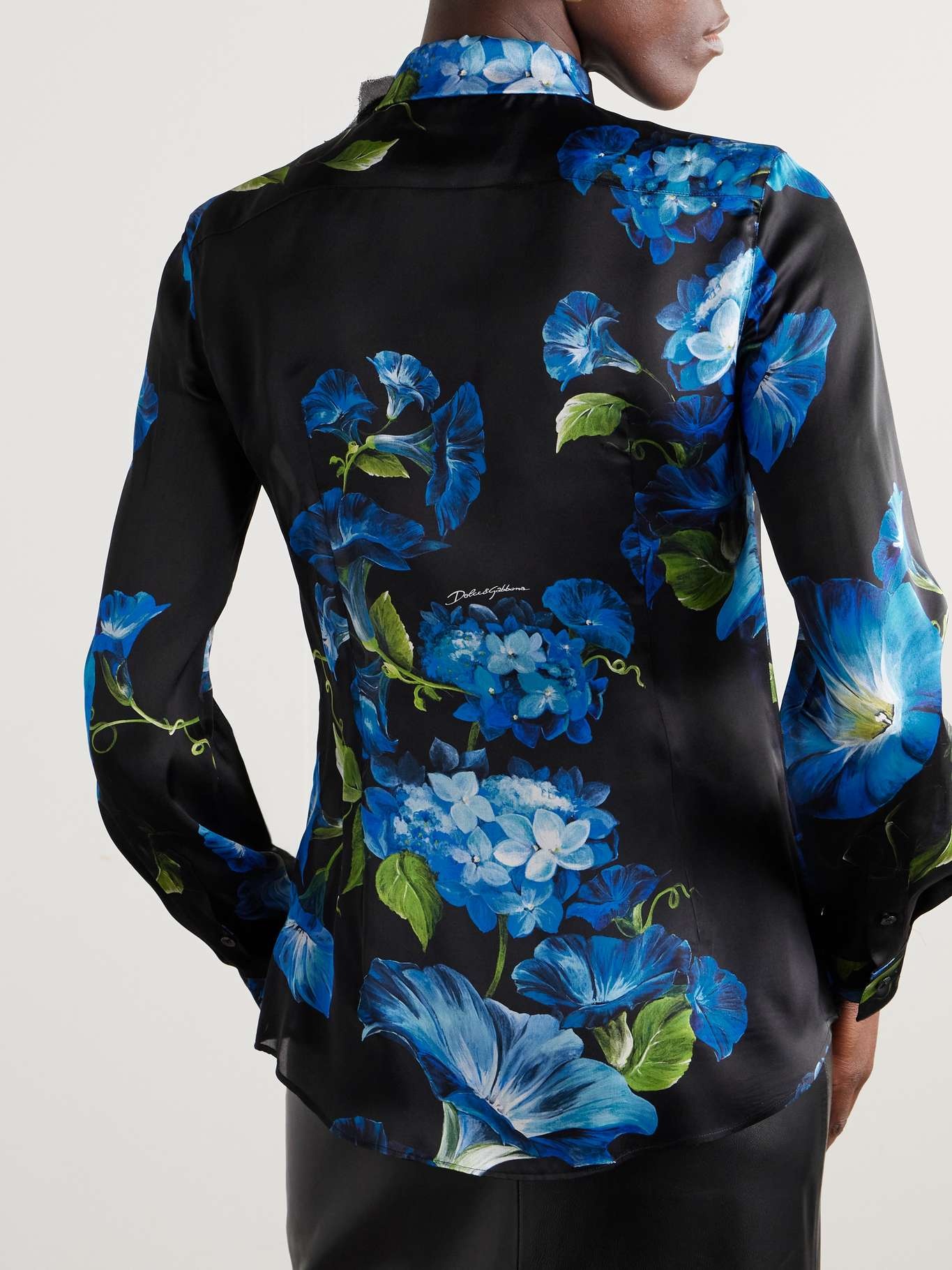 Floral-print silk blouse - 4