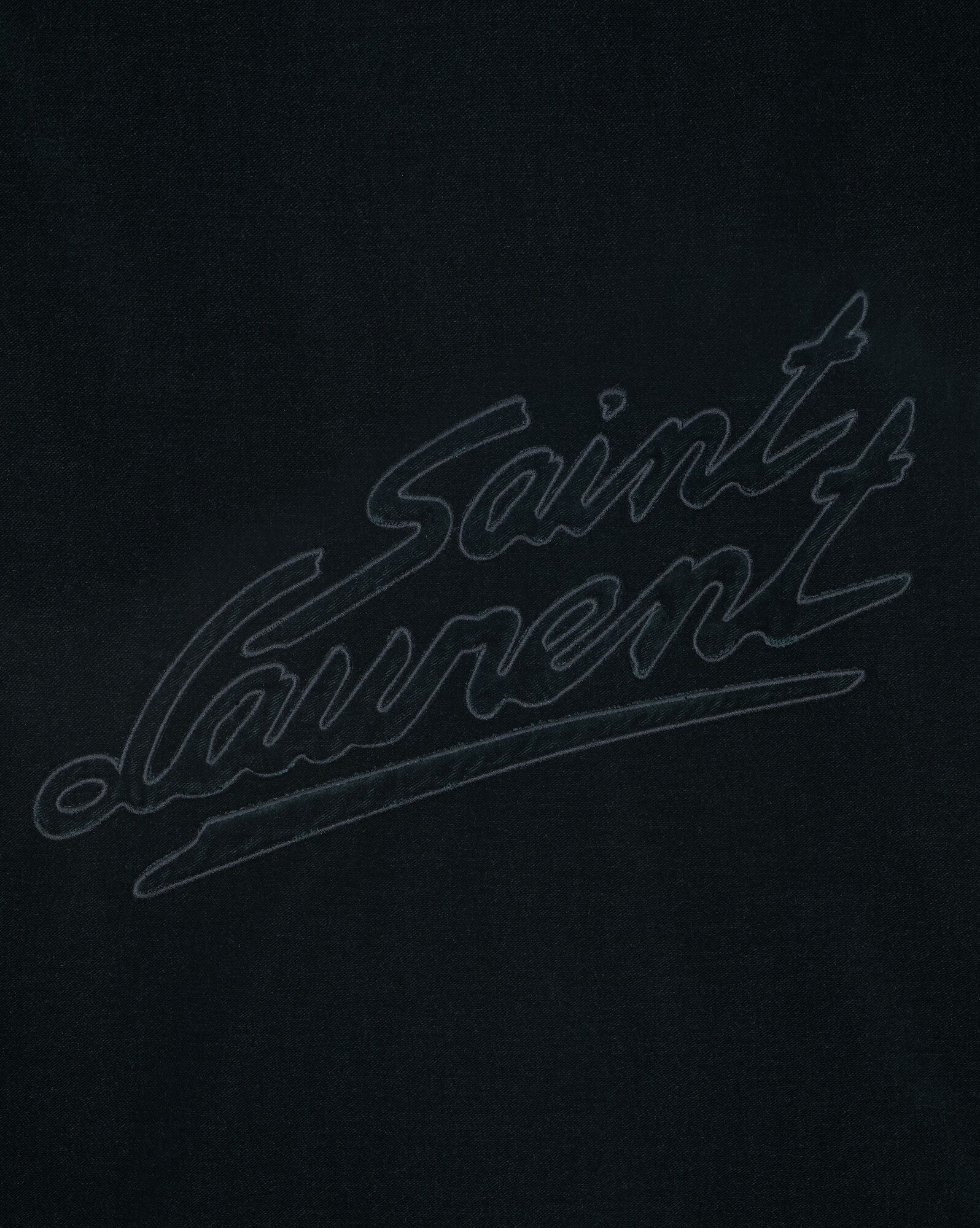 saint laurent teddy jacket in cotton velvet - 3