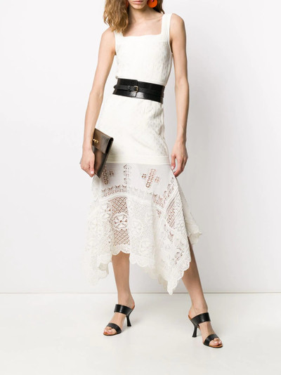 Alexander McQueen crochet hem dress outlook