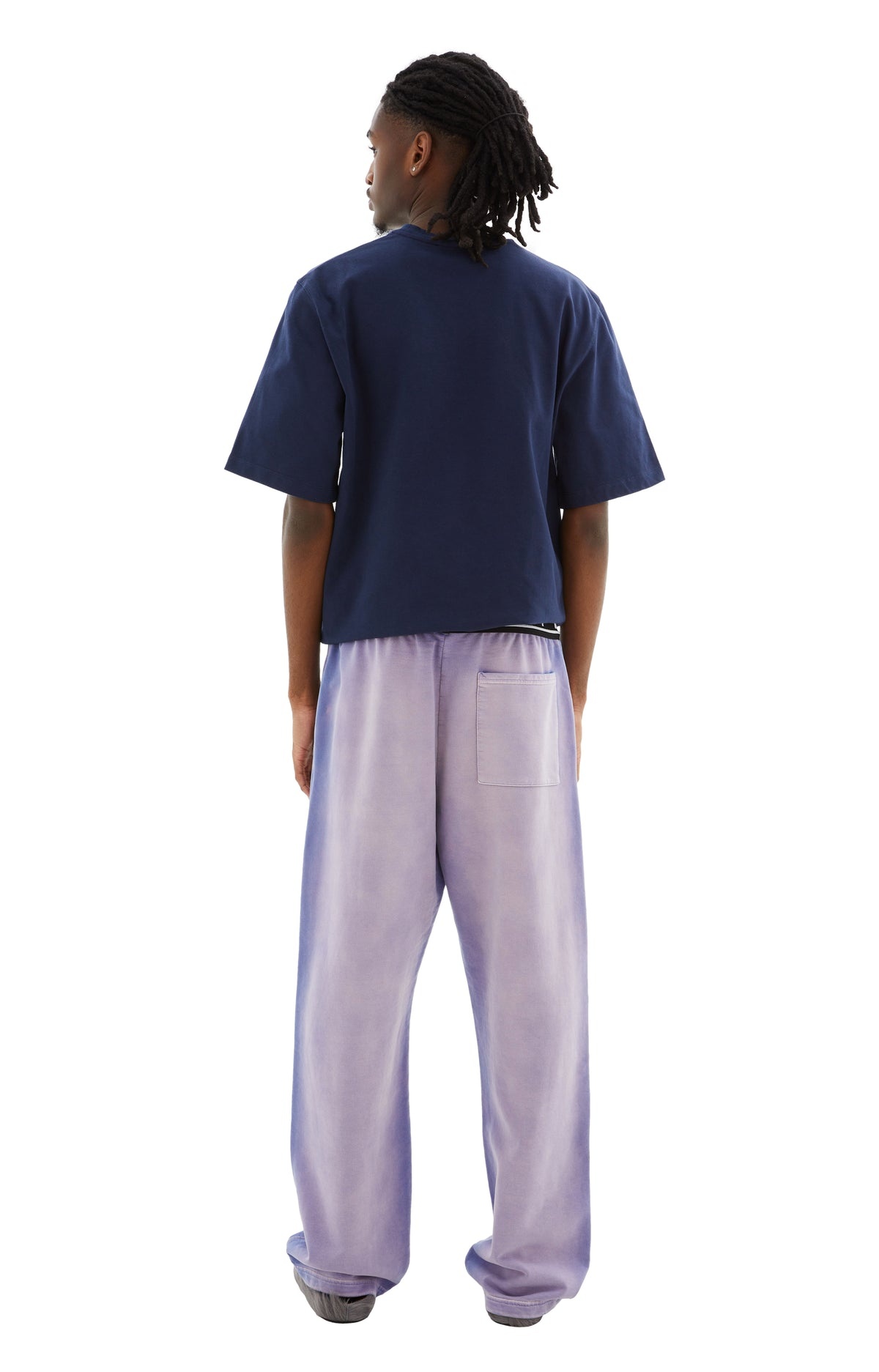 TRACK TROUSERS W/BRANDED WAISTBAND (PURPLE) - 3