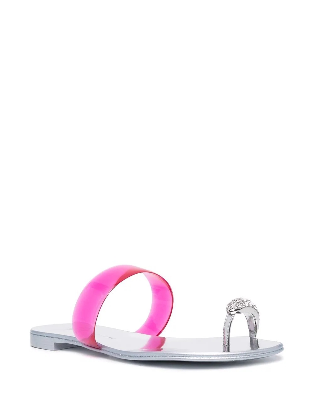 crystal-embellished flat sandals - 2
