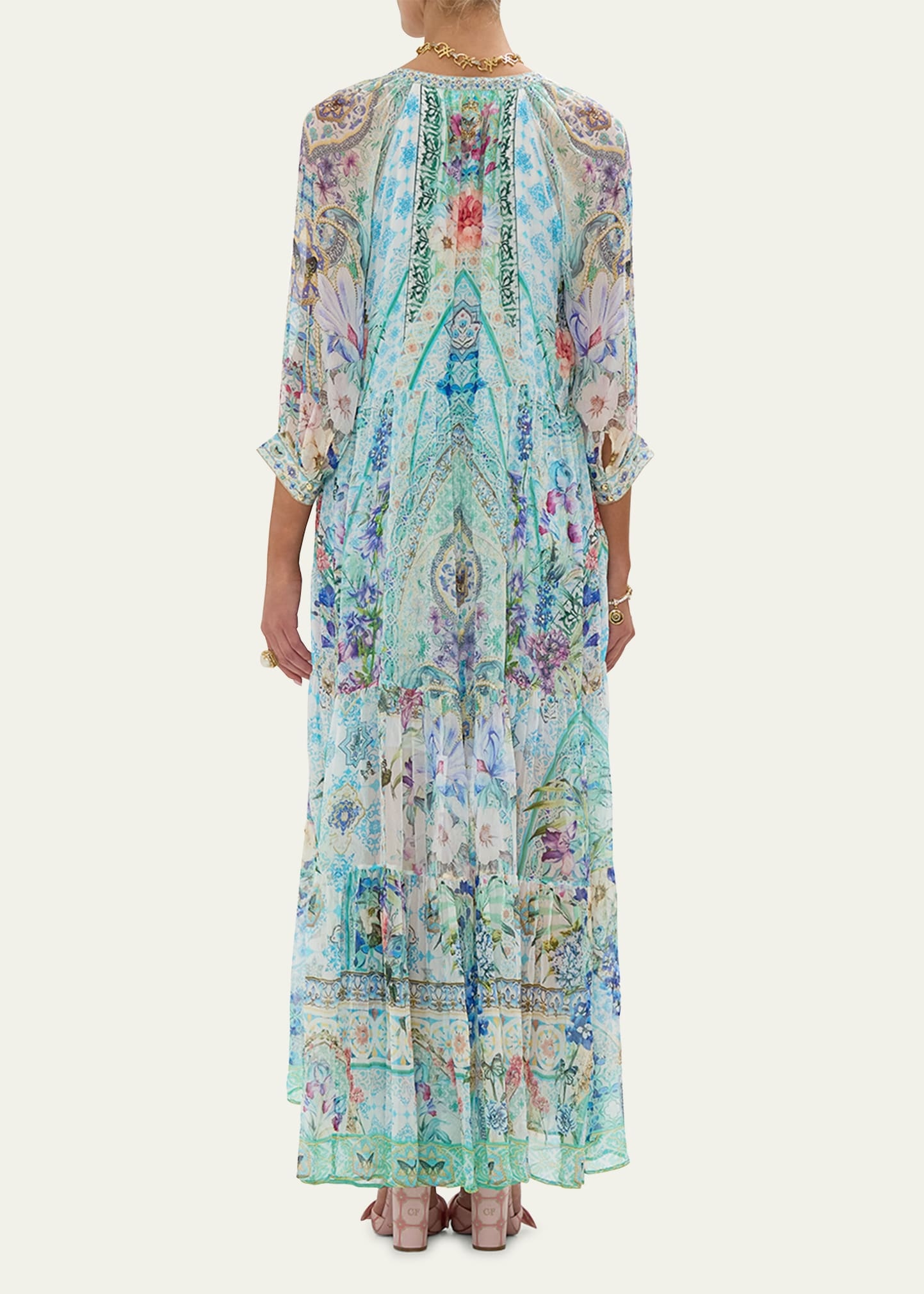 Sunrise in Sintra Long Gathered Panel Dress - 3