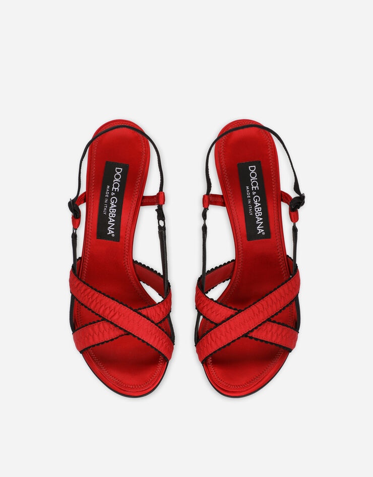 Corset-style satin sandals - 4