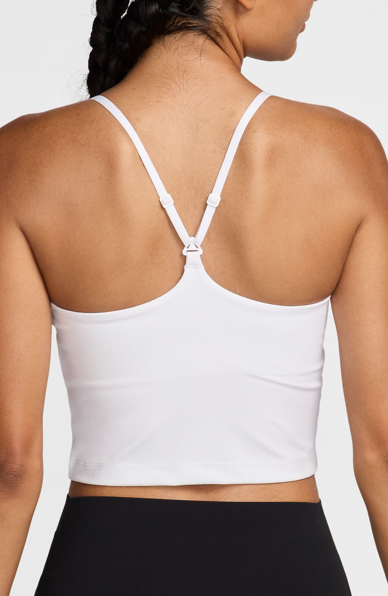 Nike Indy Light-Support Padded Sports Bra Tank in White/Black at Nordstrom - 2