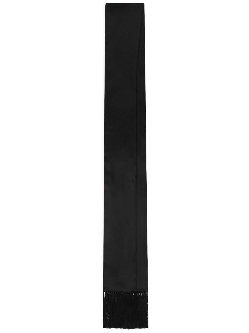 fringed silk scarf - 1