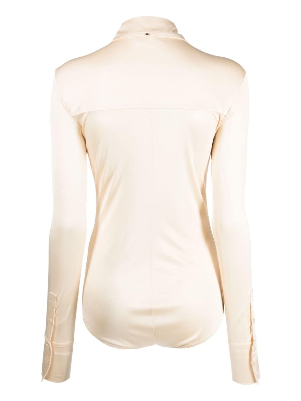 satin-finish spread-collar bodysuit - 2