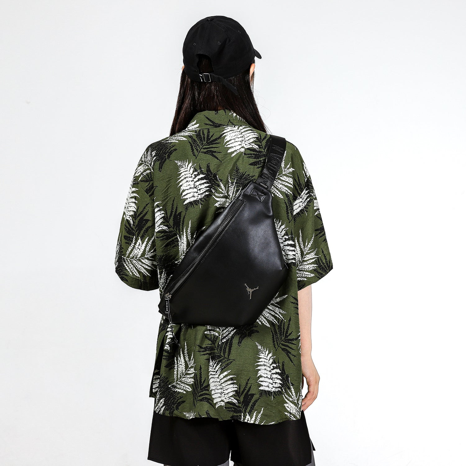 Air Jordan Leather Waist Pack 'Black' JD2133038GS-001 - 4