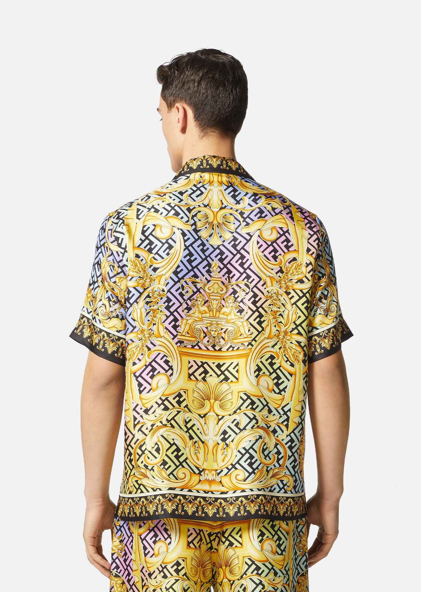 Fendace Gold Baroque Silk Shirt - 4