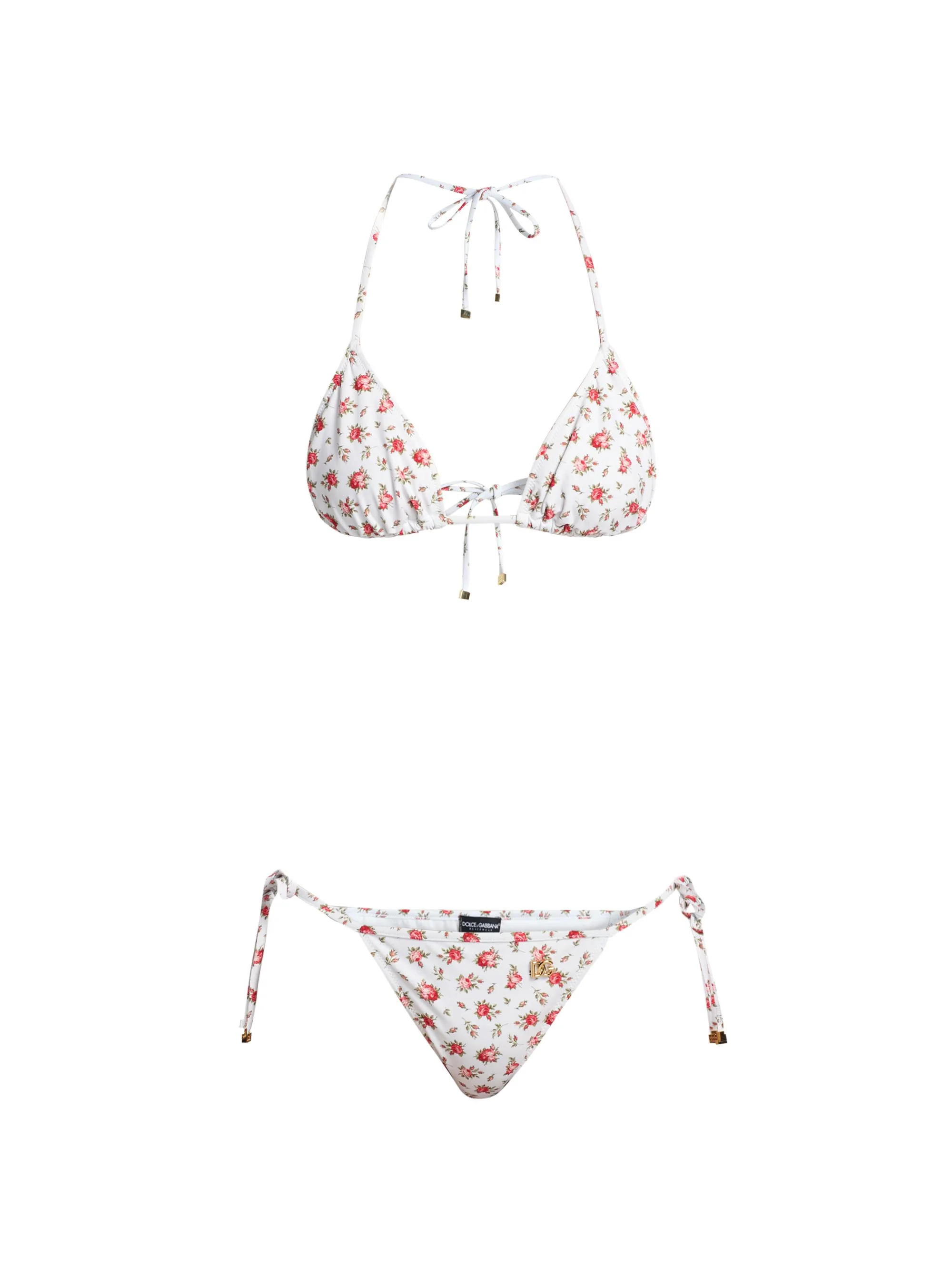 Women's Rose-Print Triangle Bikini - 1