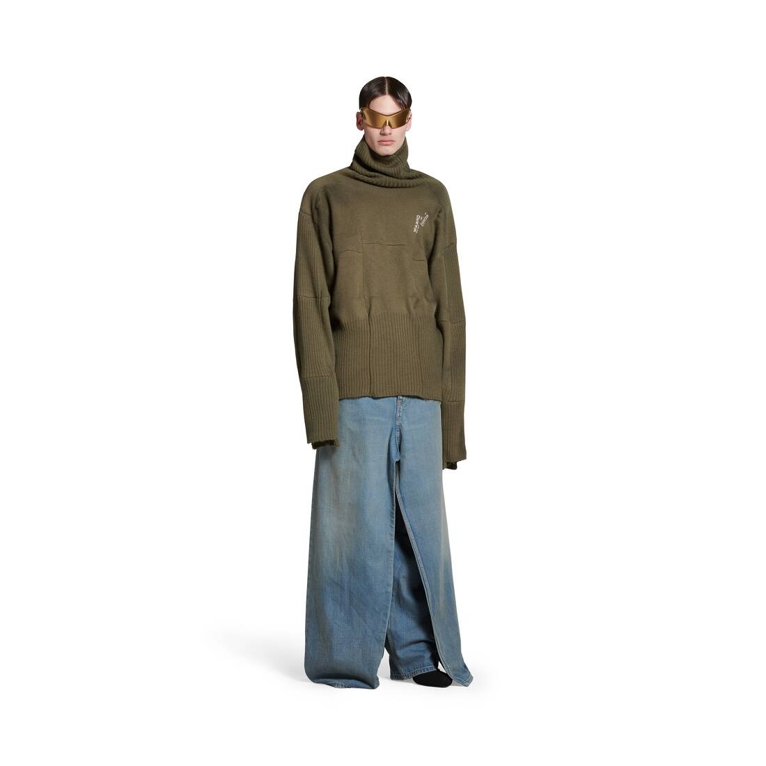 Balenciaga Upcycled Socks Sweater in Dark Green - 2