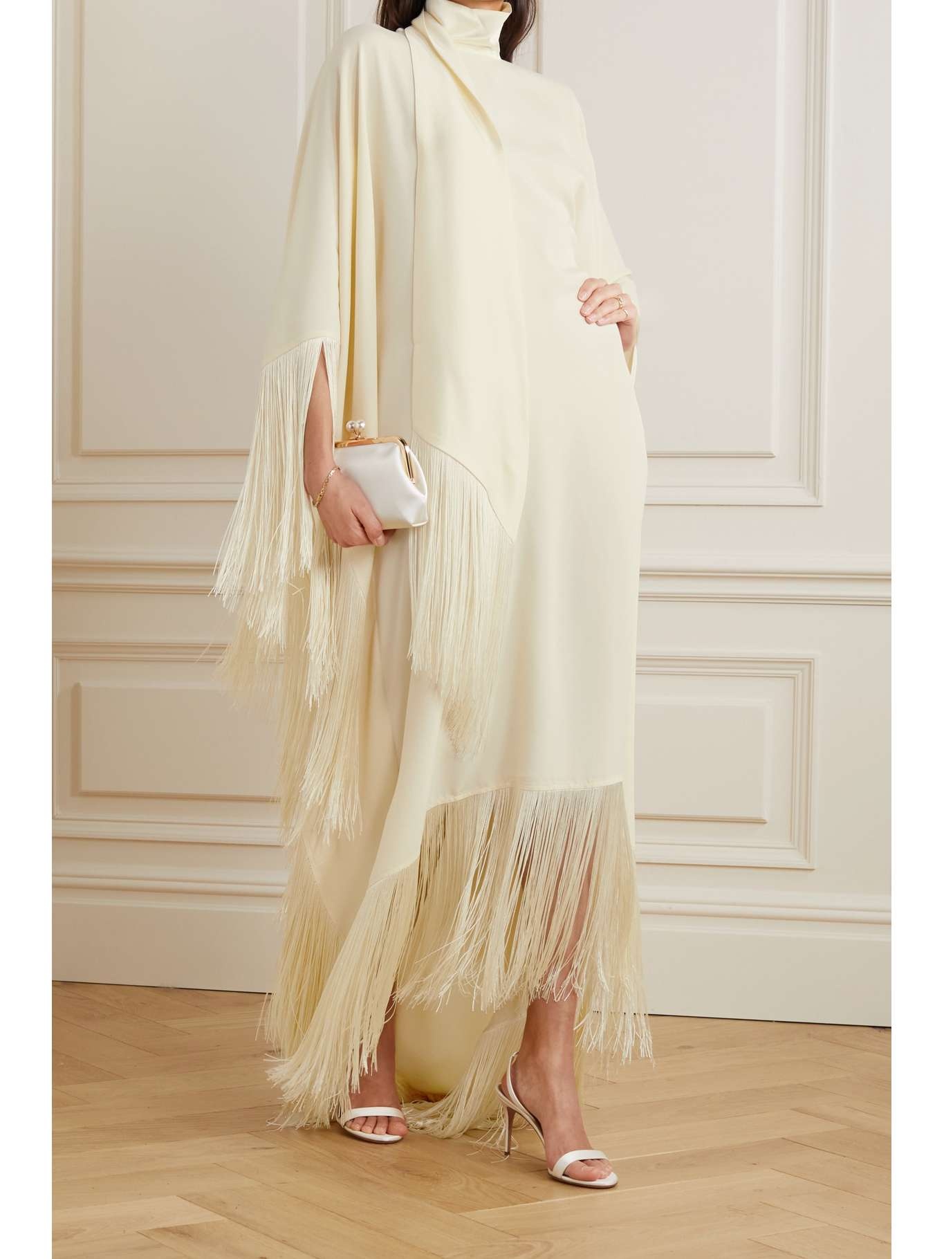 + NET SUSTAIN Mrs Ross fringed crepe kaftan - 2