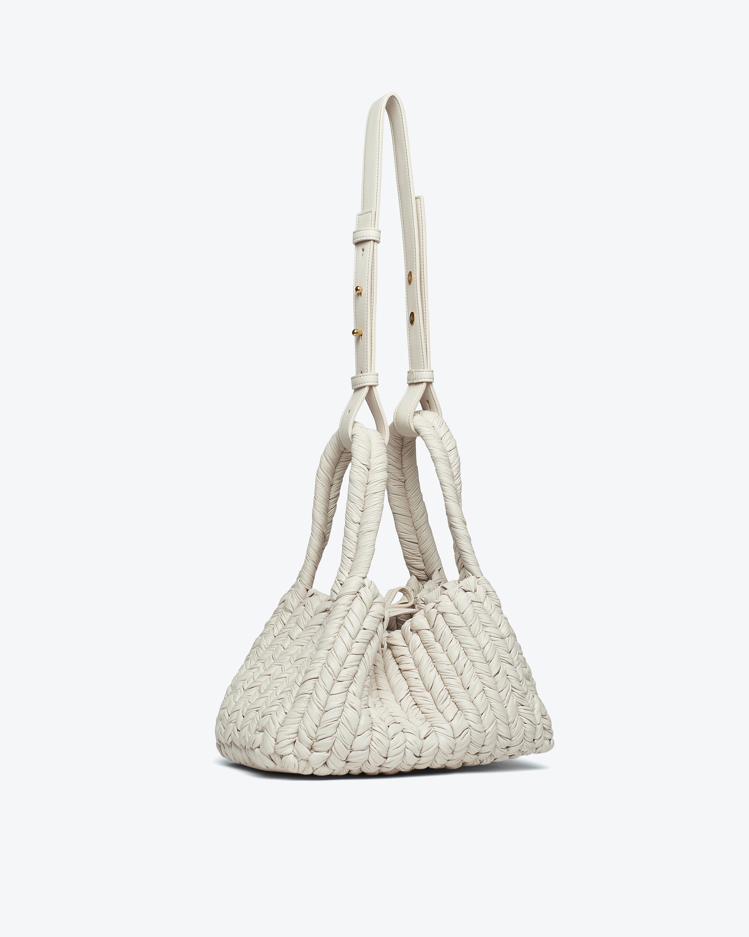 THE BUSKET - Knit bucket bag - Off white - 3