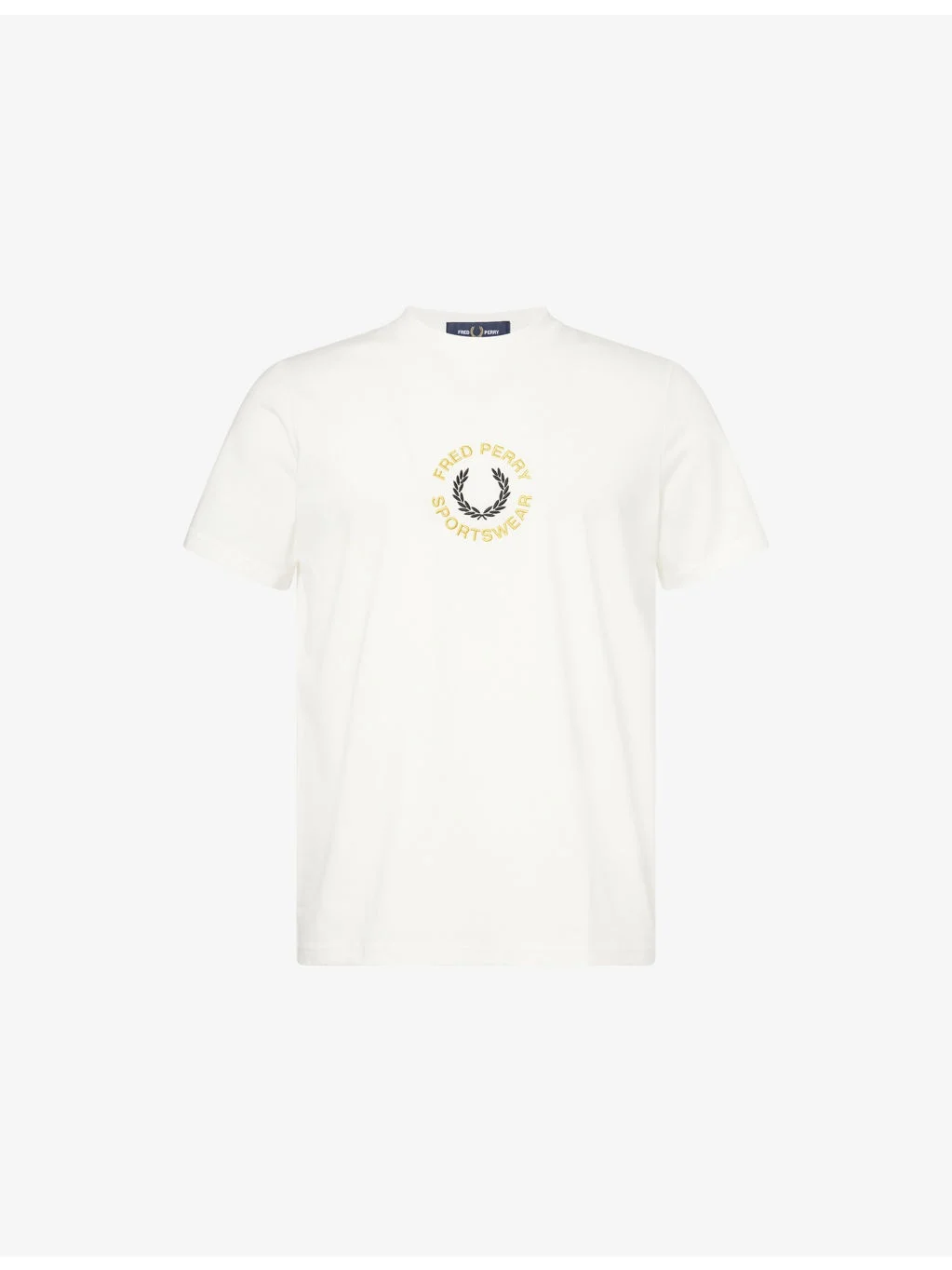 Brand-Embroidery Crewneck Cotton-Jersey T-Shirt - 1