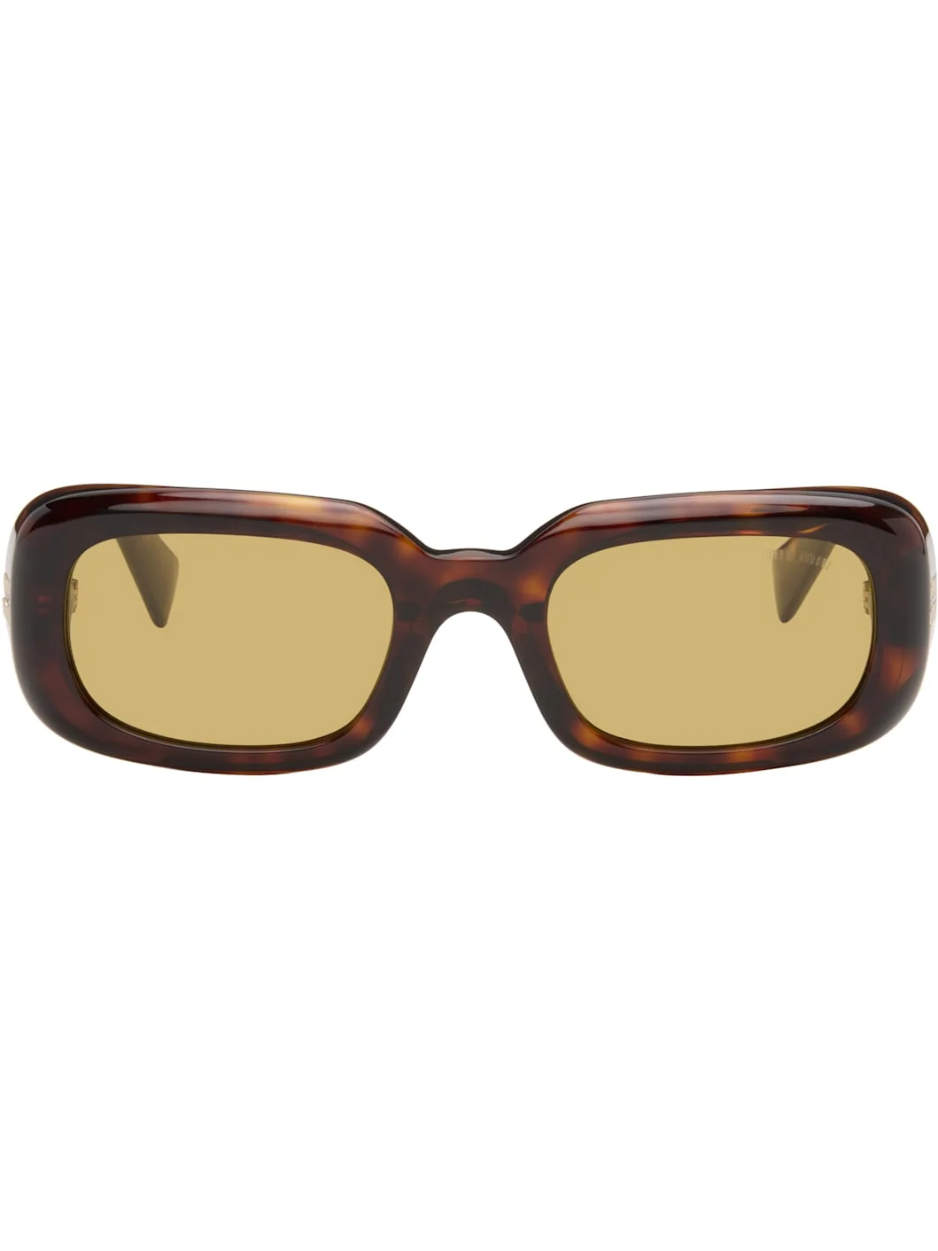 Brown Rectangular Sunglasses - 1
