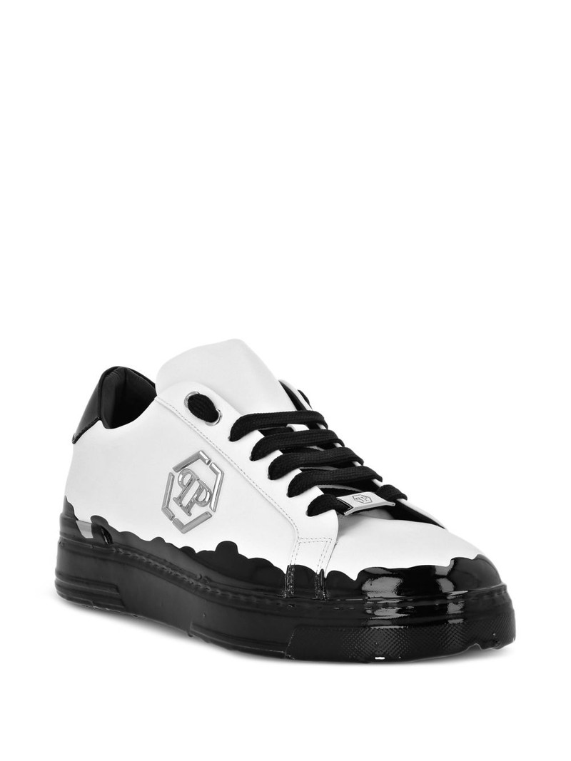 PHILIPP PLEIN paint-splatter low-top sneakers outlook