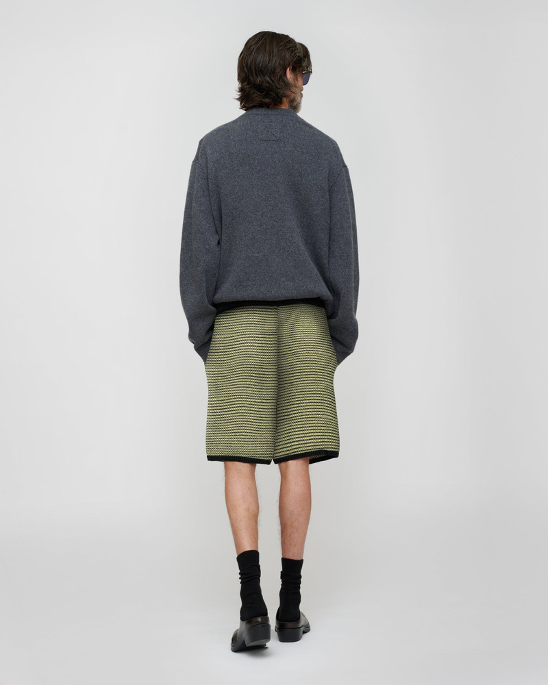 Nanushka Cotton Linen Stripe Shorts outlook