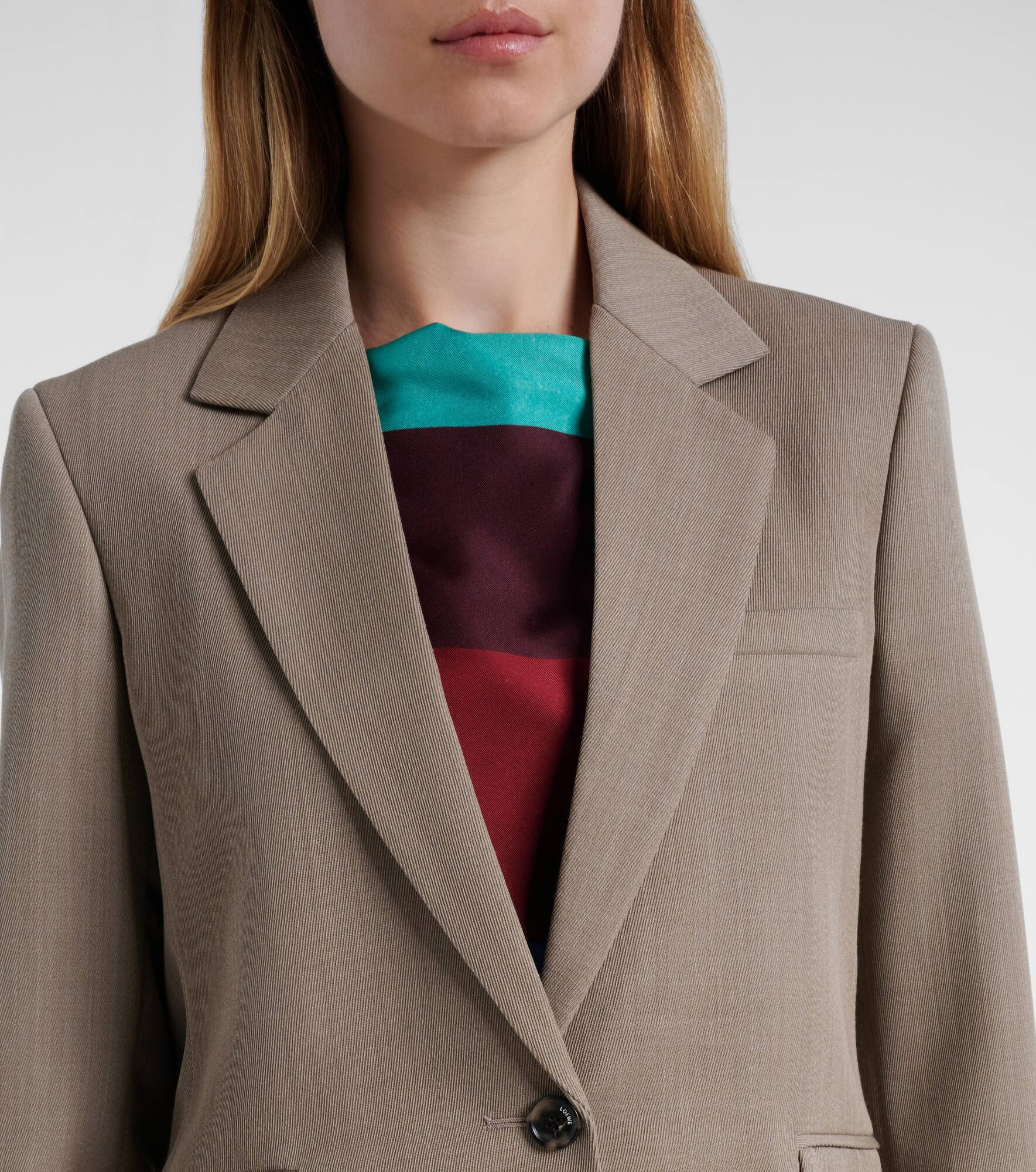 Gathered wool blazer - 4