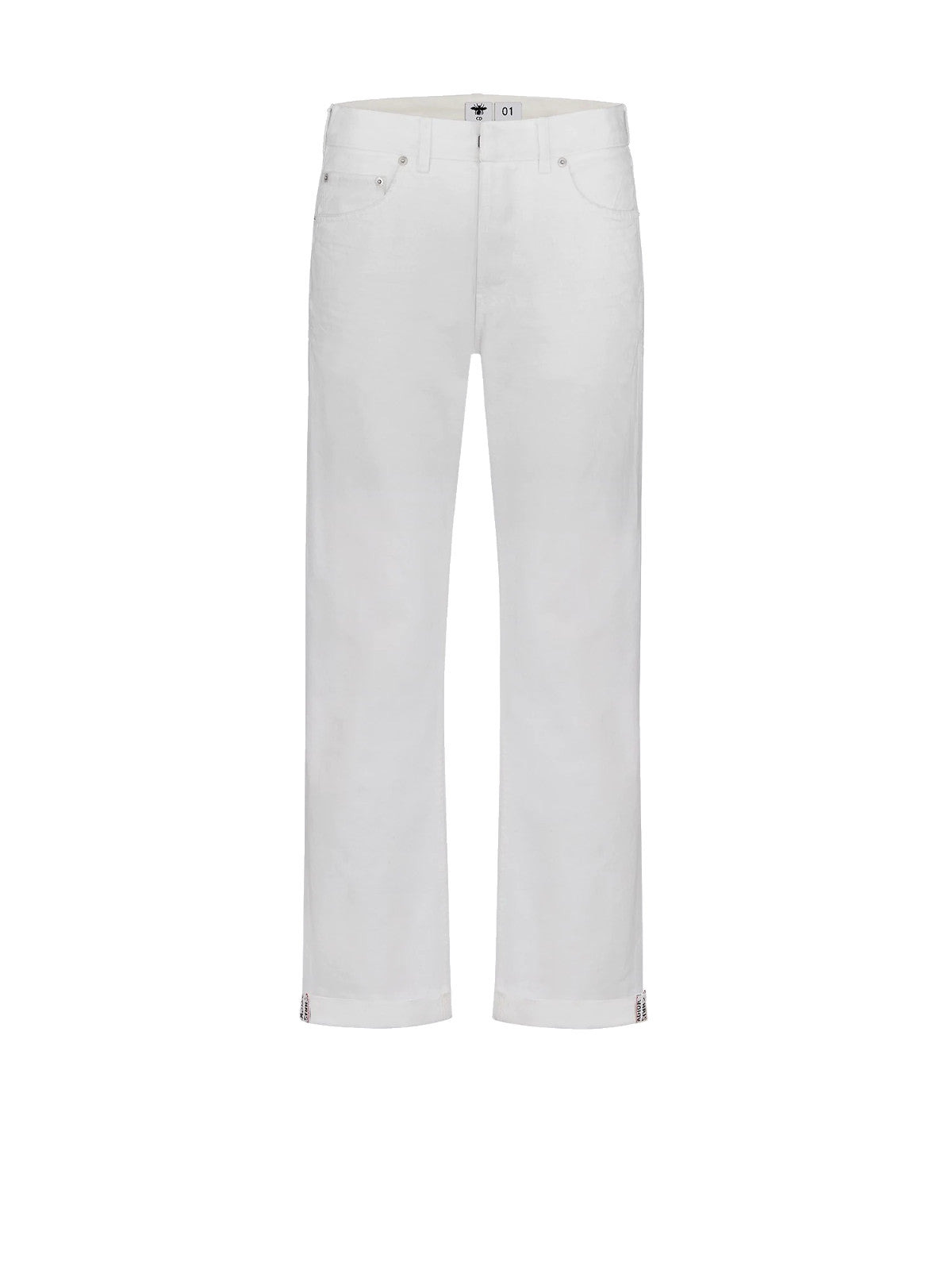 WHITE DENIM BOYFRIEND JEANS - 1