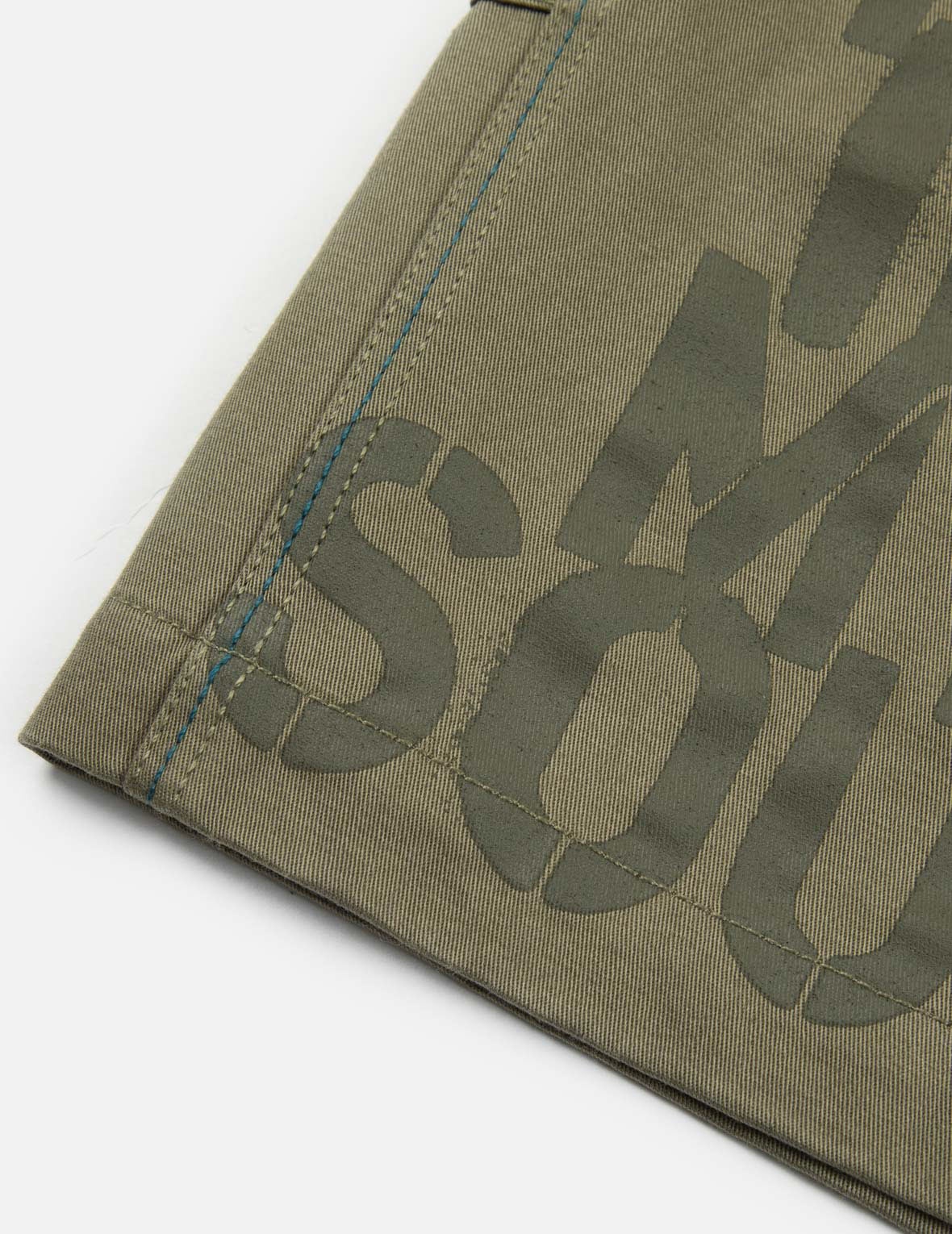 STENCIL SLOGAN AND SEAGULL PRINT BERMUDA PANTS - 9